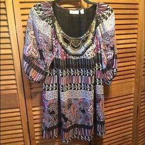 Uniform JPR Colorful Design Top w/Embellishments